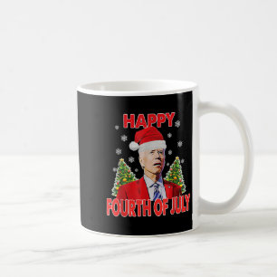 Santa Joe Biden Frohes 4. Juli Lustiges Frohes Wei Kaffeetasse