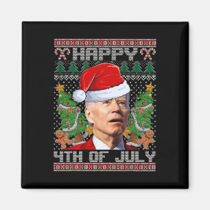 Santa Joe Biden Glückwunsch 4. Juli Ugly Weihnacht Magnet