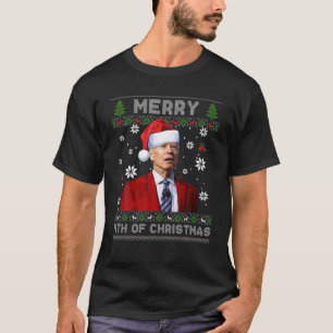 Santa Joe Biden Glückwunsch 4. Juli Ugly Weihnacht T-Shirt