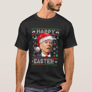 Santa Joe Biden Happy Oaster Ugly Christmas Sweate T-Shirt