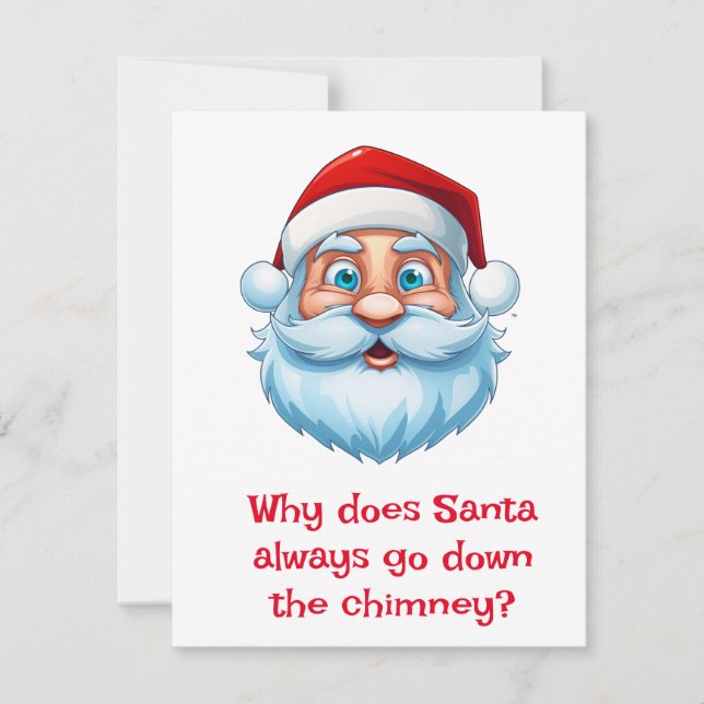 Santa Jokes Feiertagskarte (Vorderseite)