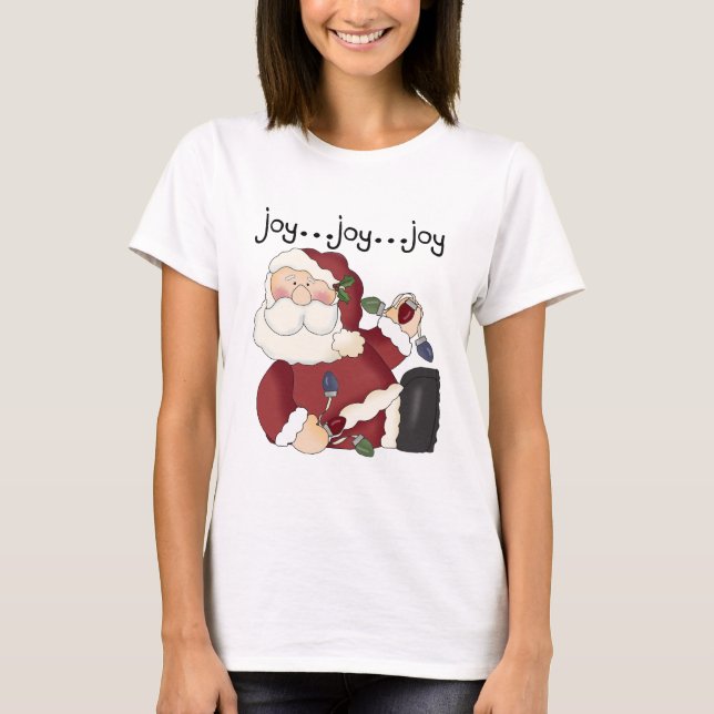 Santa Joy T - Shirt und Geschenke (Vorderseite)