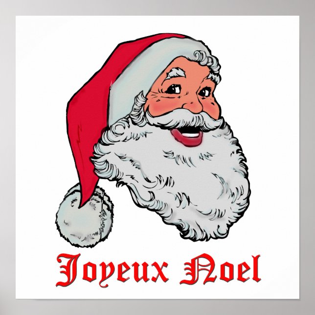 Santa Joyeux Weihnachten Poster (Vorne)