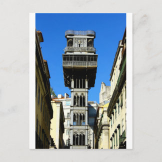 Santa Justa Lift, Lissabon, Portugal Postkarte