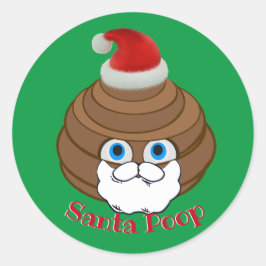 Santa Kack Emoji Runder Aufkleber