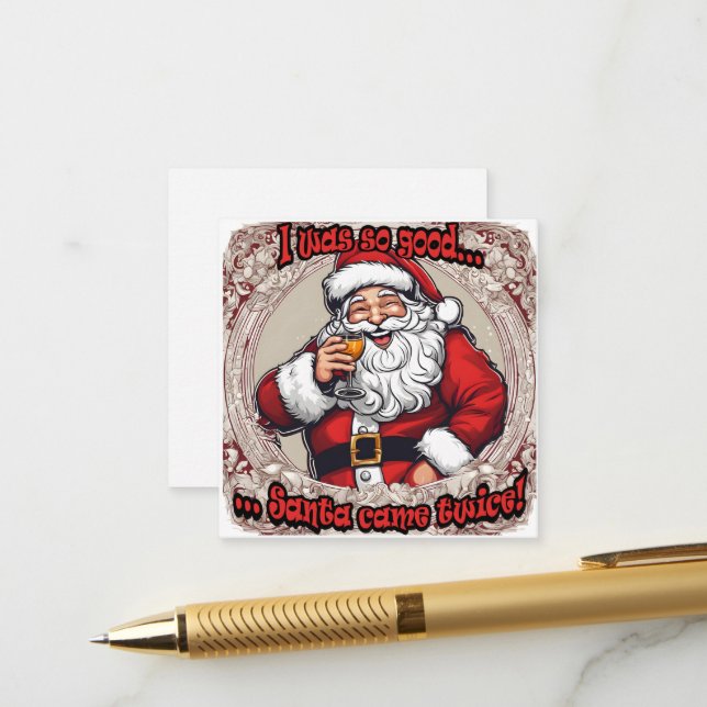 Santa kam zweimal! begleitkarte (Vorderseite/Rückseite Beispiel)