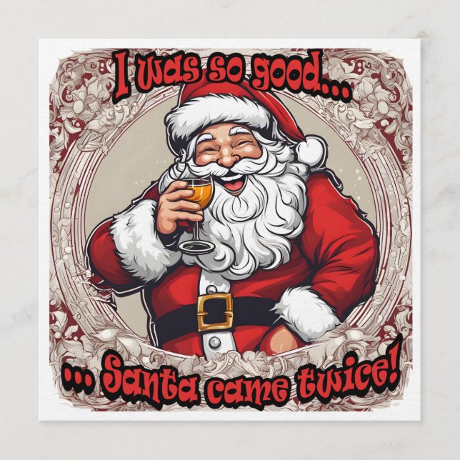 Santa kam zweimal! einladung (Vorderseite)