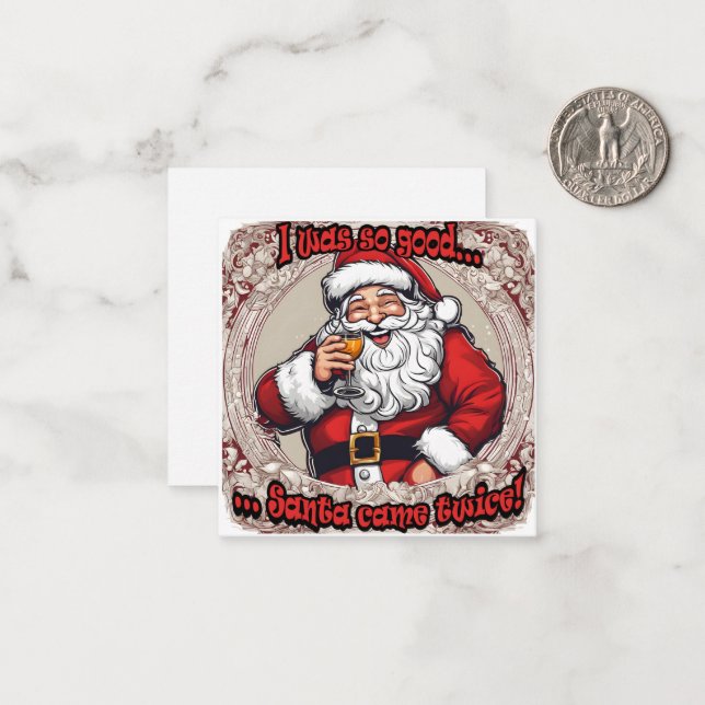 Santa kam zweimal! mitteilungskarte (Vorderseite/Rückseite Beispiel)