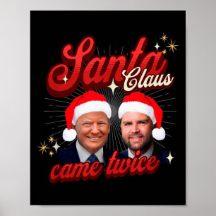Santa kam zweimal Weihnachten Lustig Y Unanständig Poster