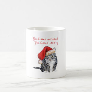 Santa Katze - Du solltest besser nicht schmollen! Kaffeetasse