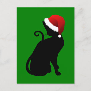 Santa Katze Feiertagspostkarte
