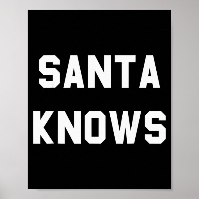Santa kennt lustige Weihnachten  Poster (Vorne)