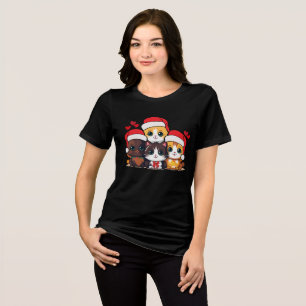 Santa Kittens Tri-Blend Shirt