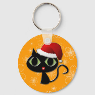 Santa Kitty Schlüsselanhänger