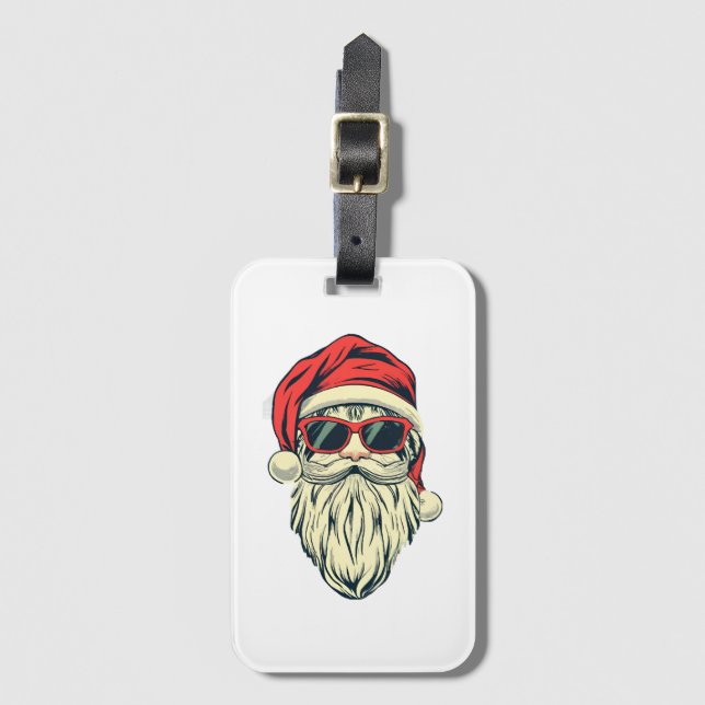 Santa-Klasse mit Brille Gepäckanhänger (Vorderseite Vertikal)