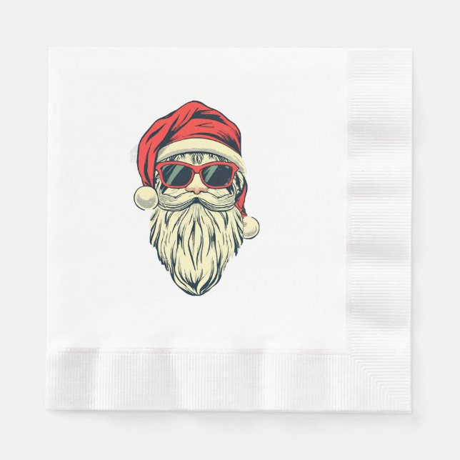 Santa-Klasse mit Brille Serviette (Vorderseite)