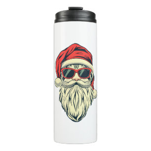 Santa-Klasse mit Brille Thermosbecher