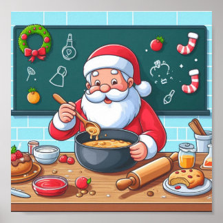 Santa-Klausel zum Kochen Poster