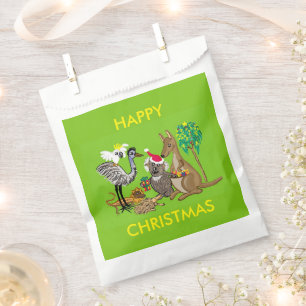 Santa koala Australian Christmas Favor Bag Geschenktütchen