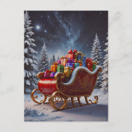 Santa kommt. feiertagspostkarte