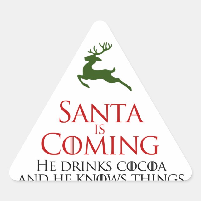 Santa kommt | Funny Classic Round Sticker (Vorderseite)