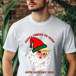 Santa kommt in die politische Satire der Stadt T-Shirt