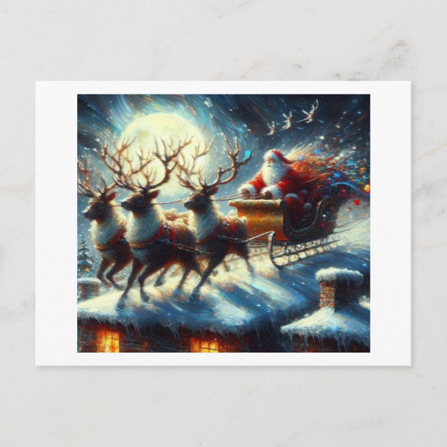 Santa kommt in die Stadt, Postkarte (Vorderseite)