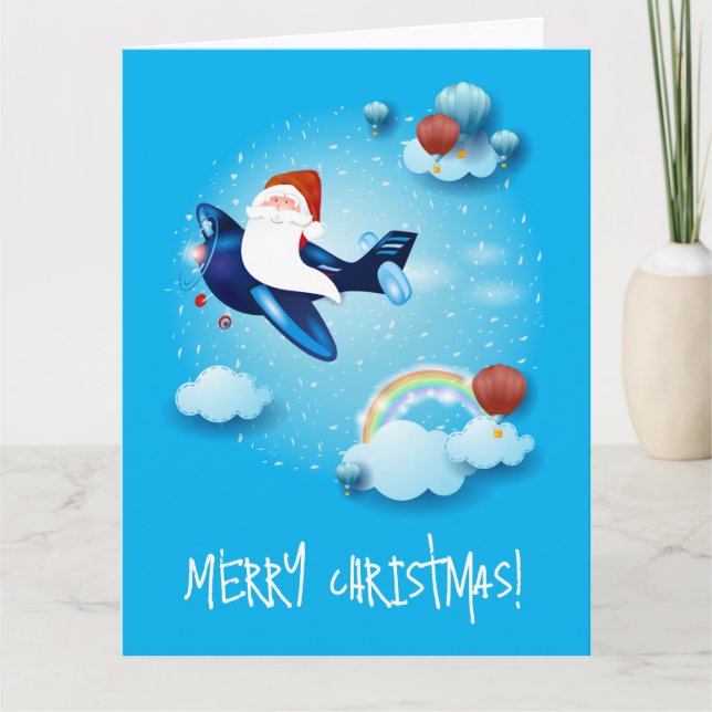 Santa kommt karte (Vorderseite)