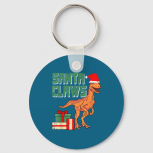 Santa Krallen Lustiger Dinosaurier Weihnachtswitz Schlüsselanhänger