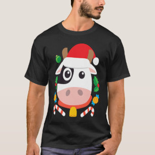Santa Kuh  Niedliche Bauerin Weihnachten T-Shirt