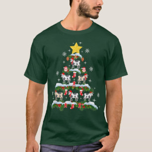Santa Kuh Weihnachtsbaum Lichter Schneeflocken Cut T-Shirt