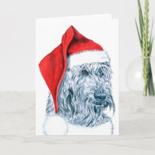Santa Labradoodle Grußkarten Feiertagskarte