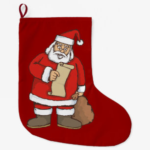 Santa Lesung Großer Weihnachtsstrumpf