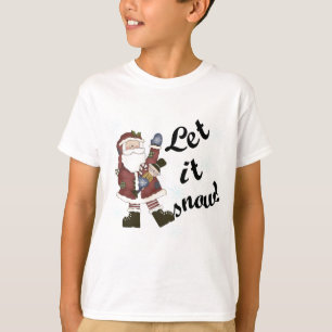 Santa Let it Schnee T - Shirt und Geschenke