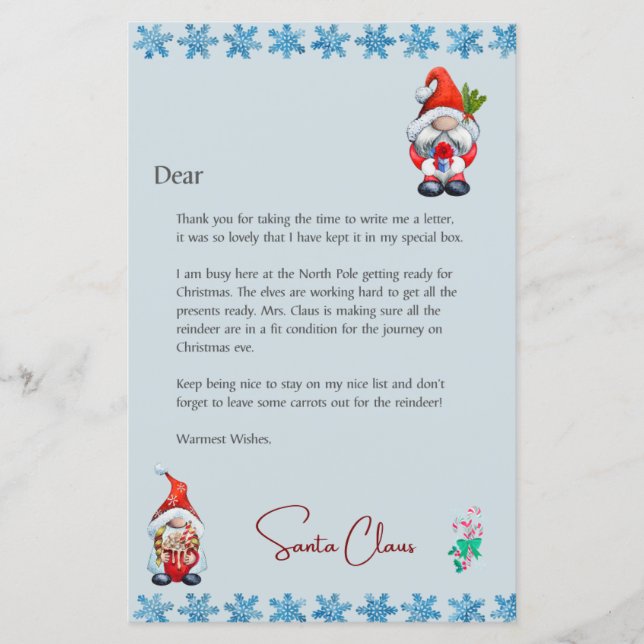 Santa Letter Anpassbarer Weihnachtsbrief (Vorderseite)