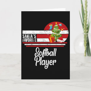 Santa Lieblings- Softll- Spieler Weihnachten Hässl Karte