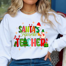 Santa Lieblingslehrer.personalisiertes Lehrergesch Sweatshirt