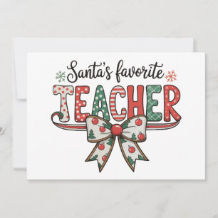 Santa Lieblingslehrer Schule Weihnachten Bogen Xma