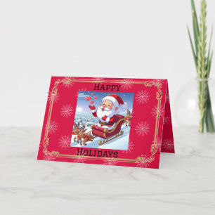Santa liebt dich Weihnachten Dankeskarte