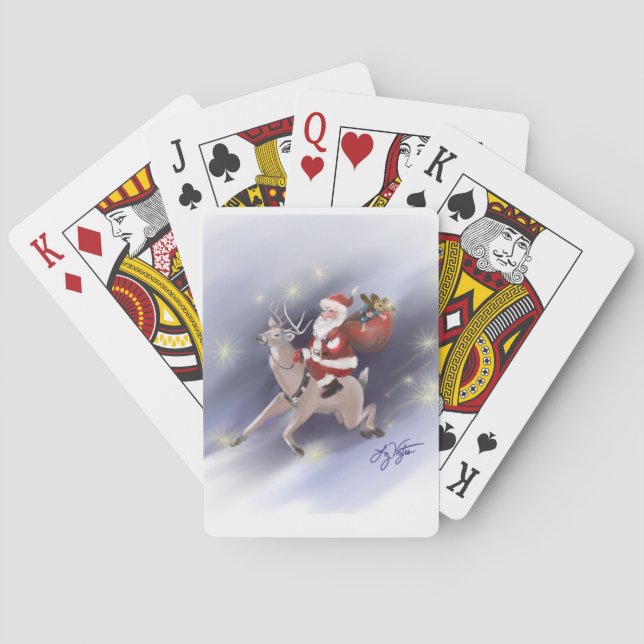 Santa liefert Karten spielen Spielkarten (Rückseite)