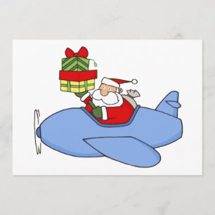 Santa liefert Presenteams im Flugzeug Einladung