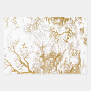 Santa-Links-Rechts Facing Oriental Tapete Geschenkpapier Set