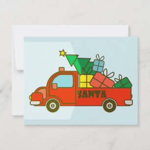 Santa LKW Seitenansicht Frohe Weihnachten