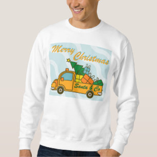 Santa LKW Seitenansicht Frohe Weihnachten Sweatshirt