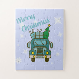 Santa LKW Vorderansicht Frohe Weihnachten