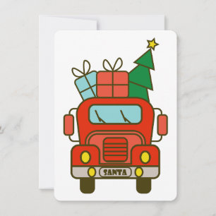Santa LKW Vorderansicht Frohe Weihnachten