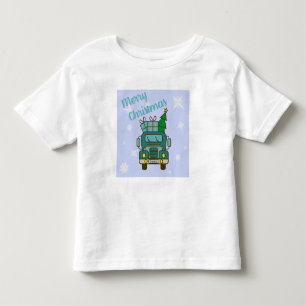 Santa LKW Vorderansicht Frohe Weihnachten Kleinkind T-shirt