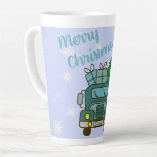 Santa LKW Vorderansicht Frohe Weihnachten Milchtasse