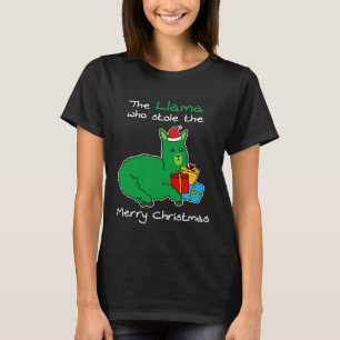 Santa Llama, der Merry X Mas Boxes gestohlen Weihn T-Shirt