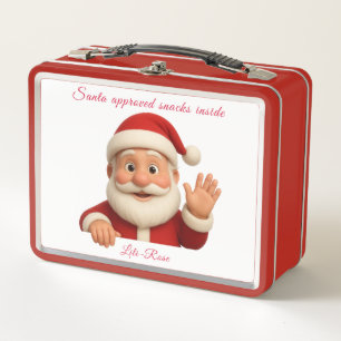 Santa-Lunchbox Weihnachtsausgabe Metall Brotdose